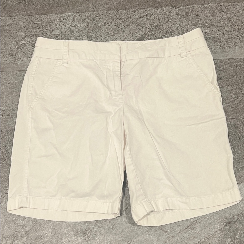 J. Crew women’s white bermuda chinos